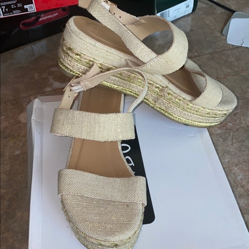BAMBOO Cream Espadrilles with Natural Woven Design